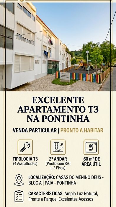 Apartamento T3 na Pontinha pronto a habitar