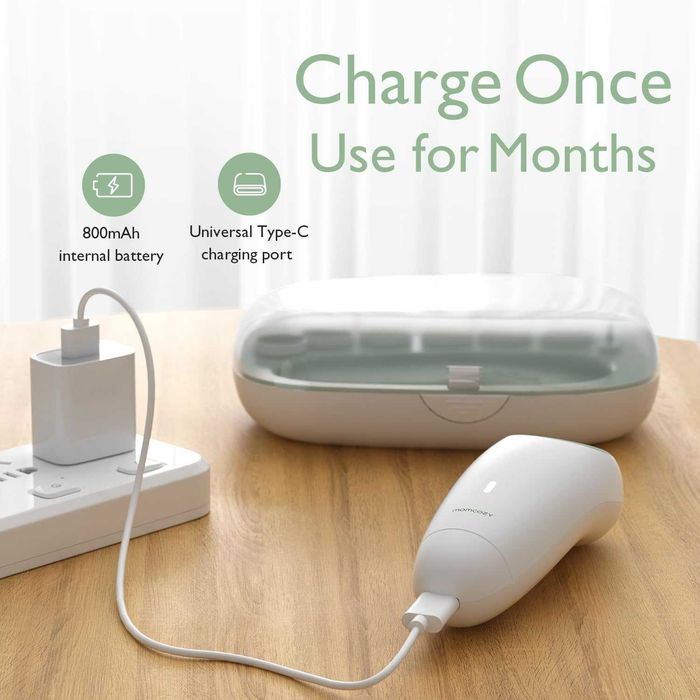 Pilnik do Paznokci Momcozy Elektryczny obcinacz dla dzieci niemowląt USB-C