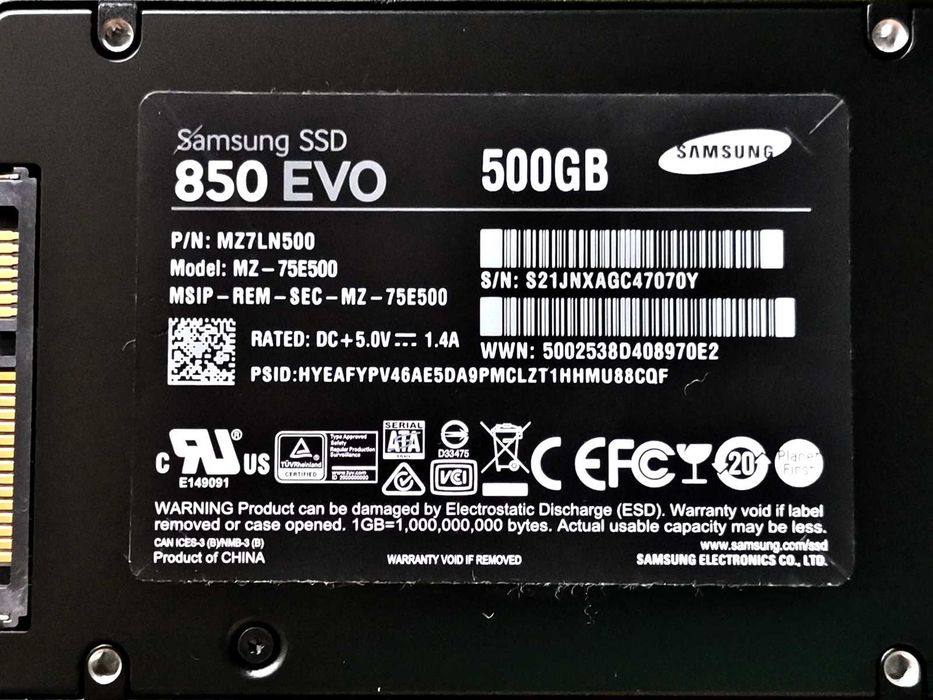 SSD 500GB Samsung 850 EvO