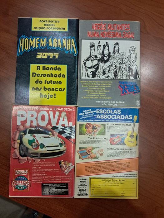 Lote de revistas X-men e excalibur