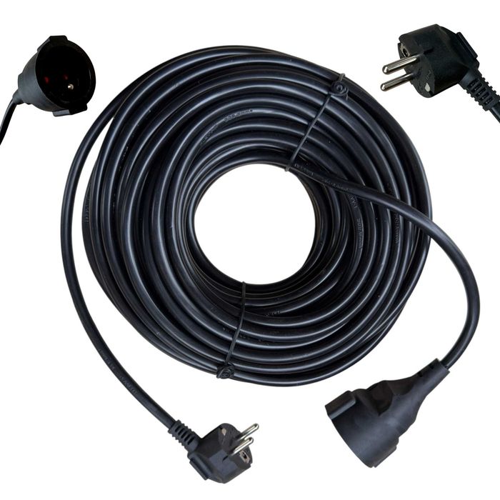 PRZEDŁUŻACZ budowlany, ogrodowy 20m 3X2,5 mm Gruby