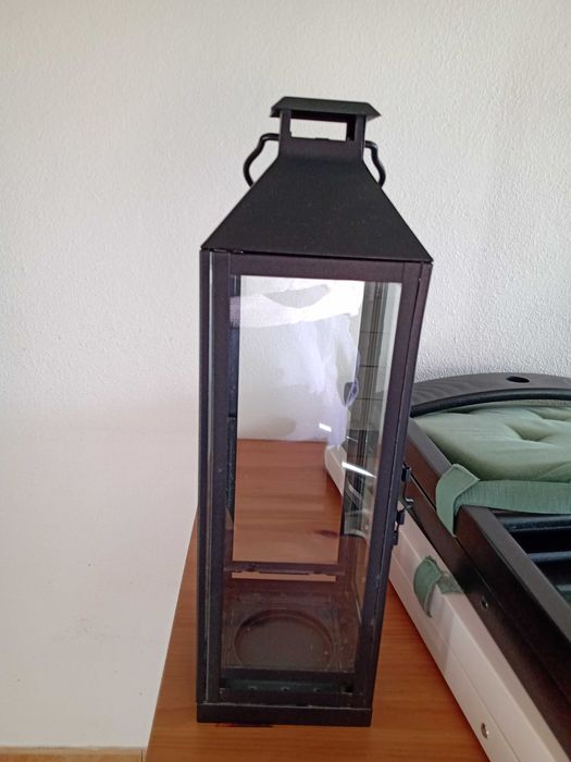 Porta-velas metálico para interior/exterior