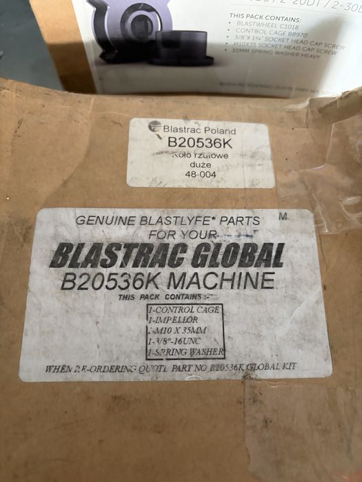 Blastrac koło rzutowe, wirnik