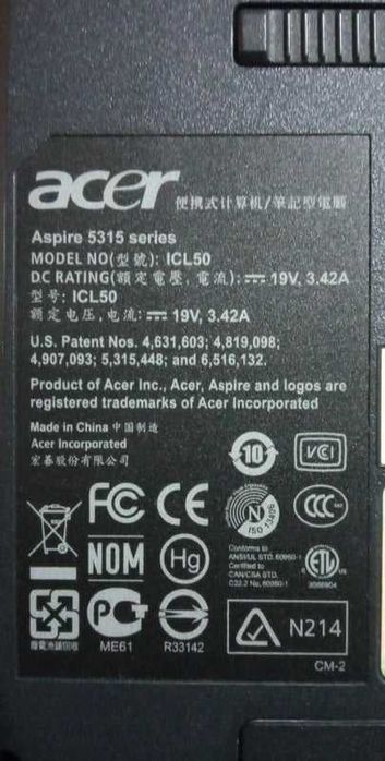 Portátil 15,4" Acer Aspire 5315 ICL50 + MALA