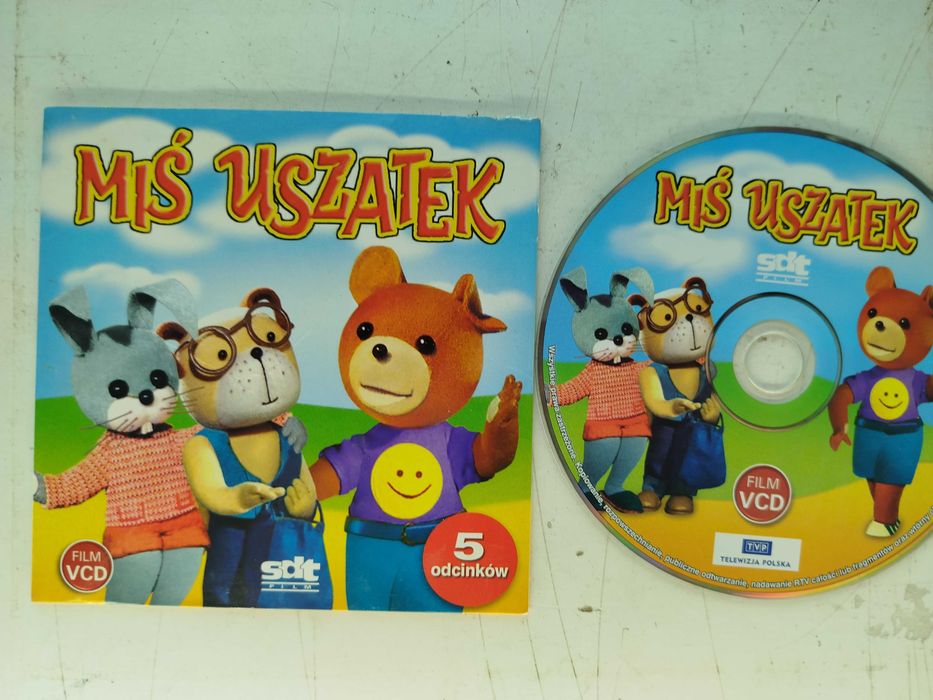 Miś Uszatek 5 odcinków VCD koperta 45 minut  bajki dzieci