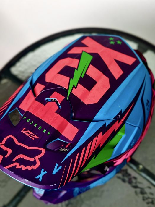 Kask fox v2 limted edition + gogle 100%
