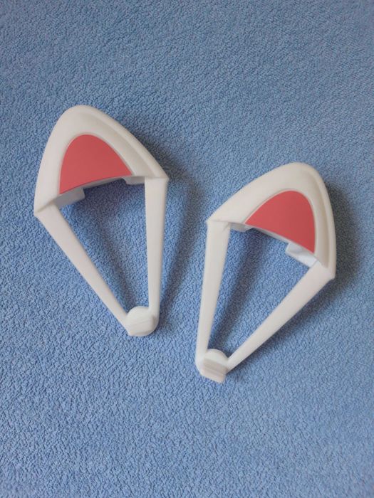 Kocie uszka do słuchawek białe