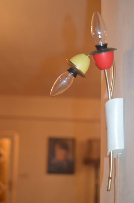candeeiro vintage de parede modernista stilnovo midcentuty 1950