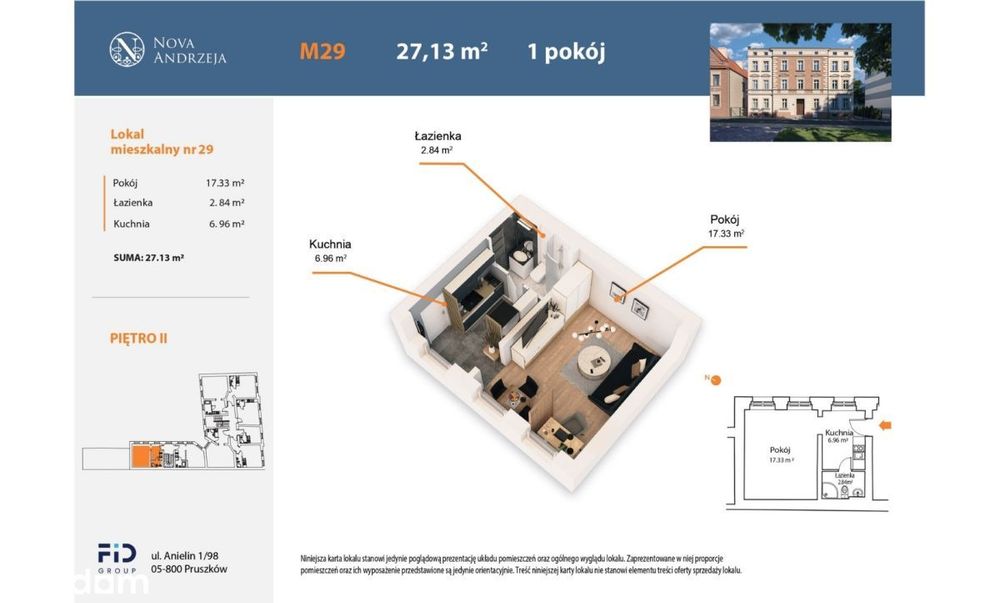 Mega Okazja! Kawalerka | 27 m² | Osobna kuchnia - View 4