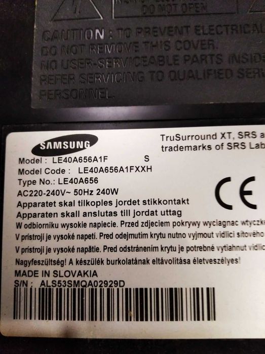 Лампы подсветки Samsung le40a656a1f