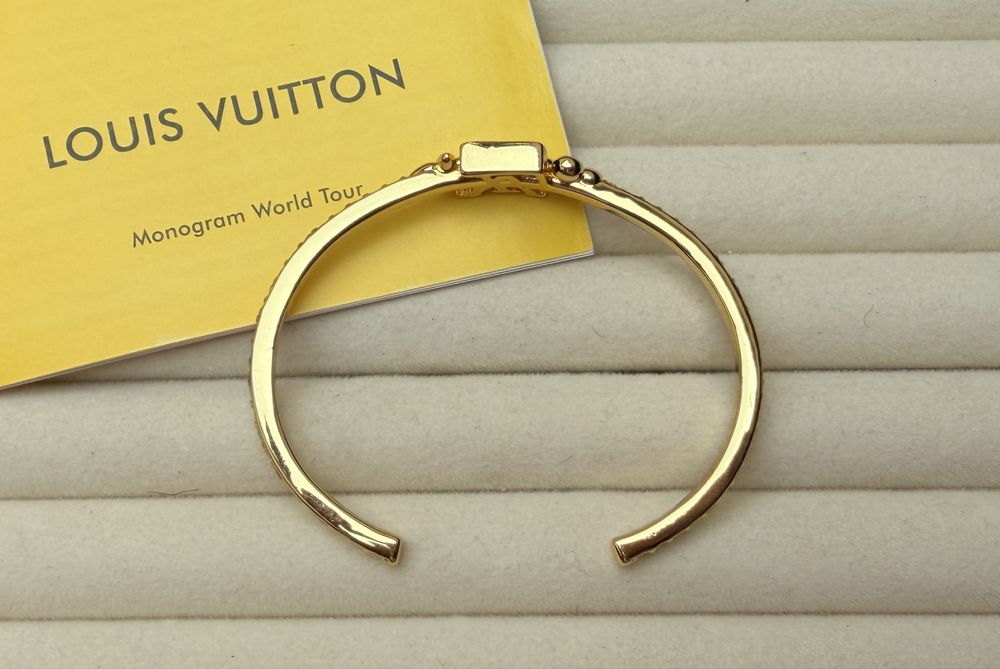 Bransoletka Louis Vuitton złota obręcz z cyrkoniami