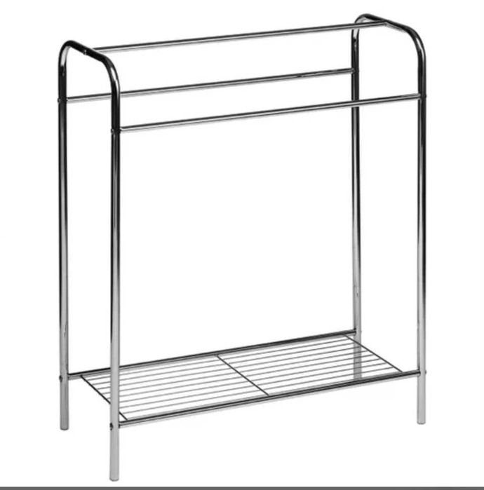 Chromowany Stojak na ręczniki Dł. 26 x Szer. 63 x Wys. 78 cm