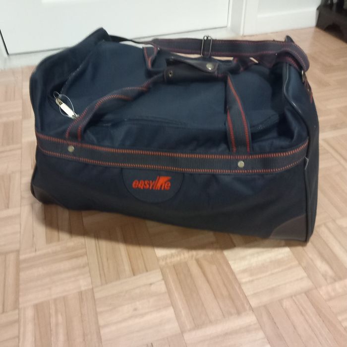 Bolsa Viagem Nylon Azul cVermelho