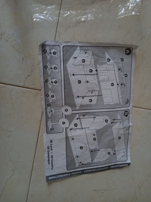 Puzzle 3D-tapete e casas campo