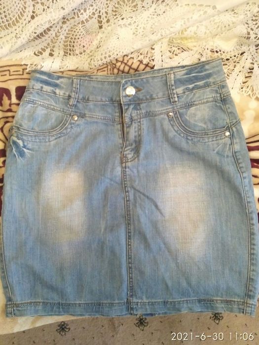 Джинсовая юбка, 50