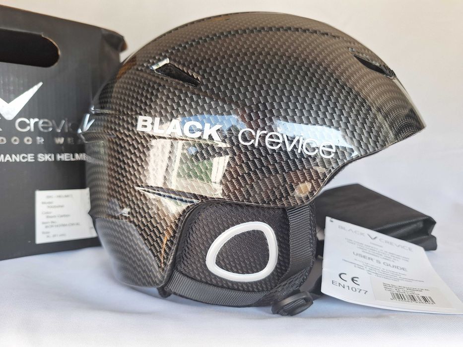 Kask narciarski Black Crevice Kitzbuhel Shiny Black Carbon XL 61cm