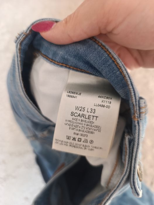 Spodnie jeansowe jeansy skinny XS Lee oryginalne