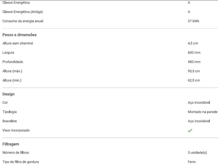 Exaustor TEKA DH686 Coluna Inox 60cm