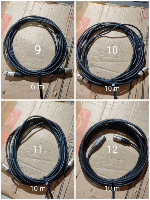 Lote cabos XLR (Canon) e Jack