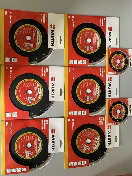 Алзмазний відрізний круг по армованому бетону WURTH 230