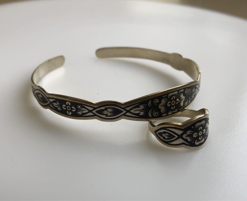 Срібний набір Северная чернь Срібло 875.