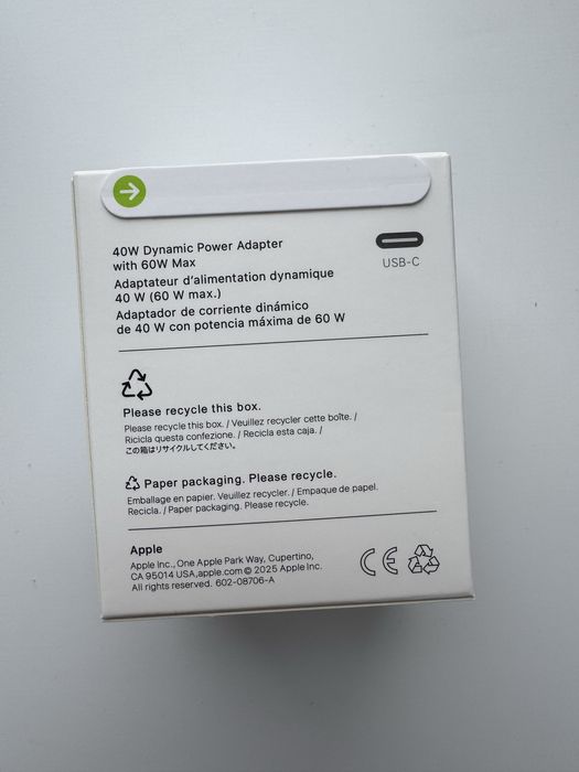 Адаптер 40W USB-C Original iPhone Быстрая Блок оригинал Гарантія