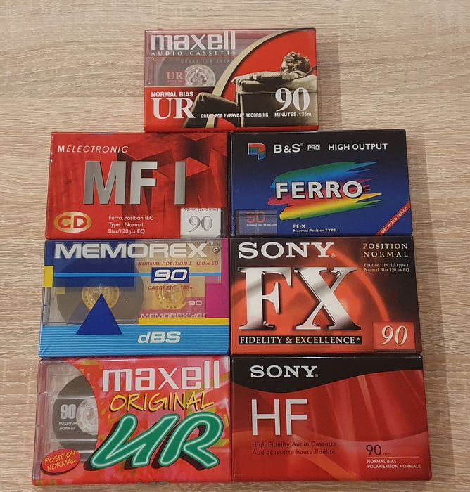 Zestaw 7 kaset magnetofonowych .