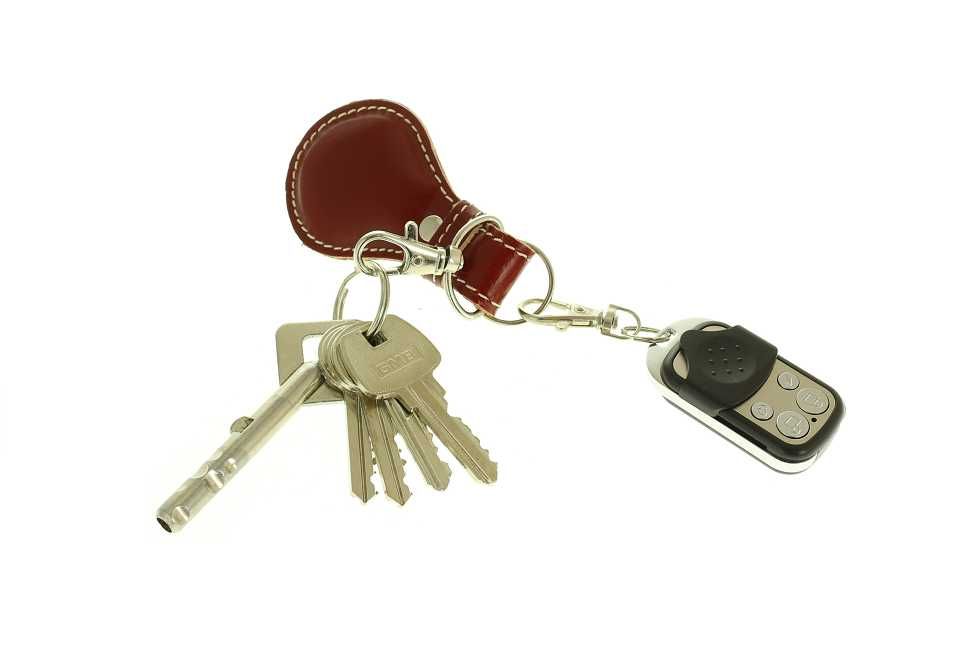 Breloczek do kluczy ze skóry naturalnej brelok granatowy PL PRODUKT