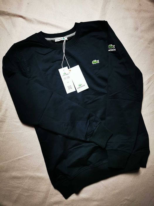 Bluza męska Lacoste granatowa mały znaczek nowość bawełna bluzy