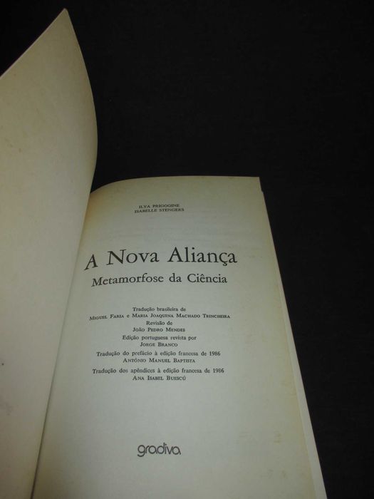 Livro A Nova Aliança Ilya Prigogine Isabelle Stengers