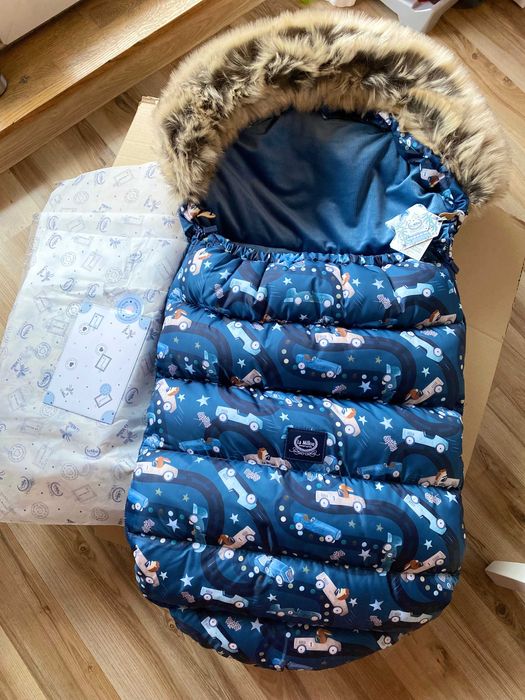 Nowy śpiworek do wózka La Millou + Mufka Gratis. Idealny na Prezent