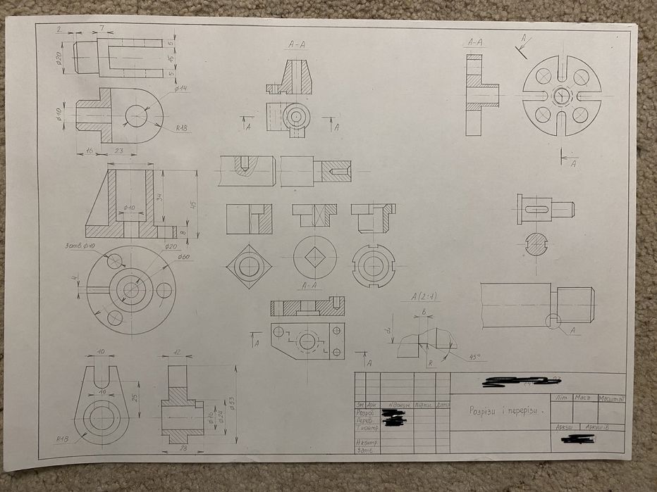 Чертежи под заказ в ручную и в Autocad( детали, архитектура и тд ...