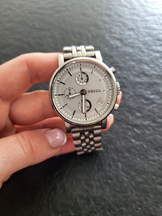 Zegarek Fossil ES2198 srebrny damski piękny