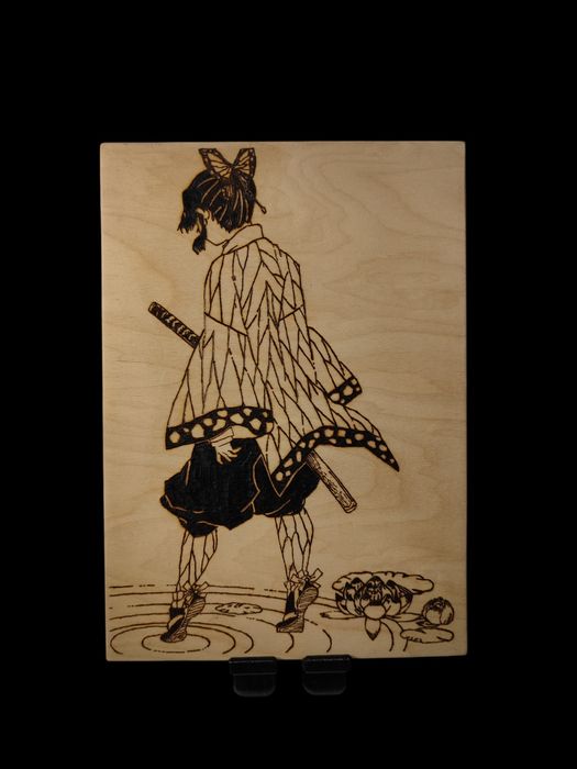 Аниме картины. ручная работа пирография.  Продажа и заказ