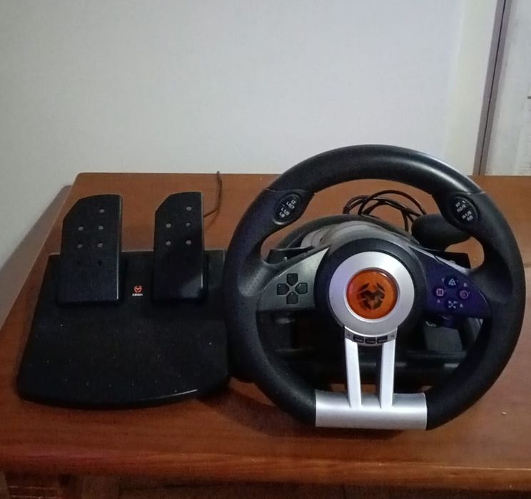 Volante + Pedais KROM K-Wheel (Multiplataforma - Preto)
