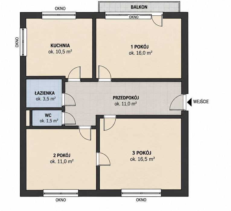 Mieszkanie w Chorzowie  68 m2
