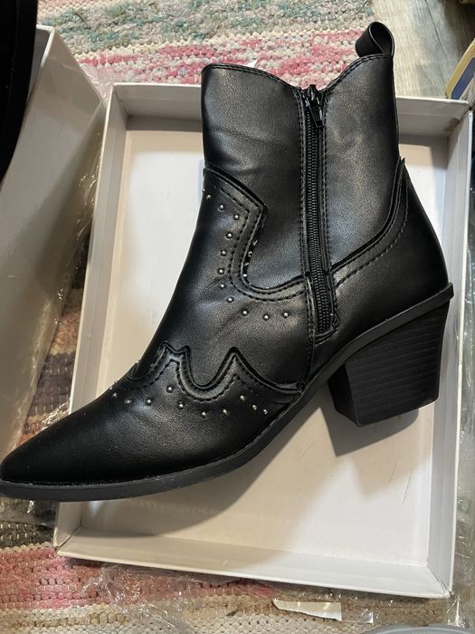 Чорні чоботи River Island у стилі вестерн