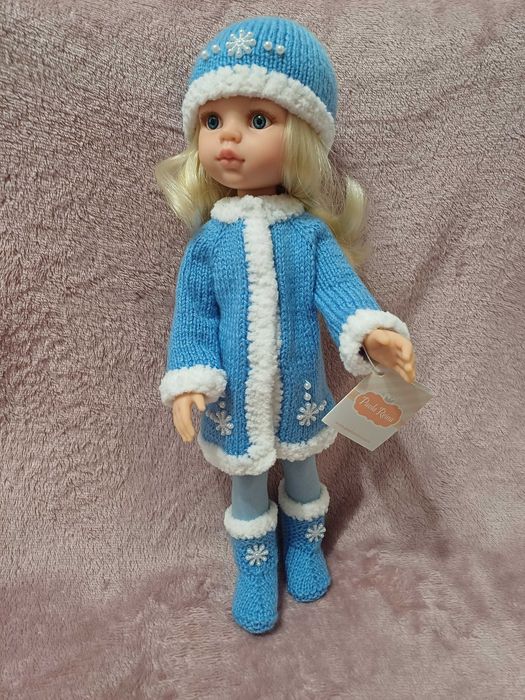 Фирменная Кукла Paola Reina в голубом наряде, красивая блондинка, 32см