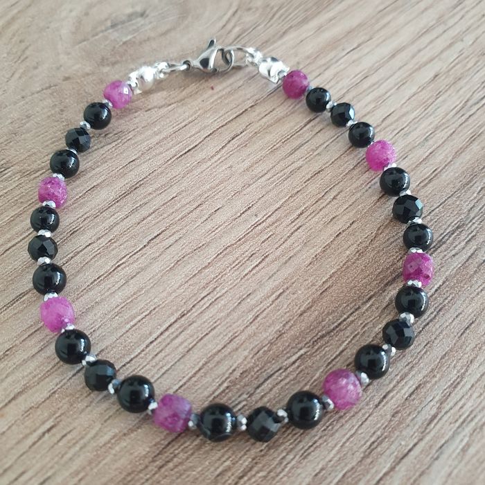 Bransoletka z kamieni Turmalin I Rubin