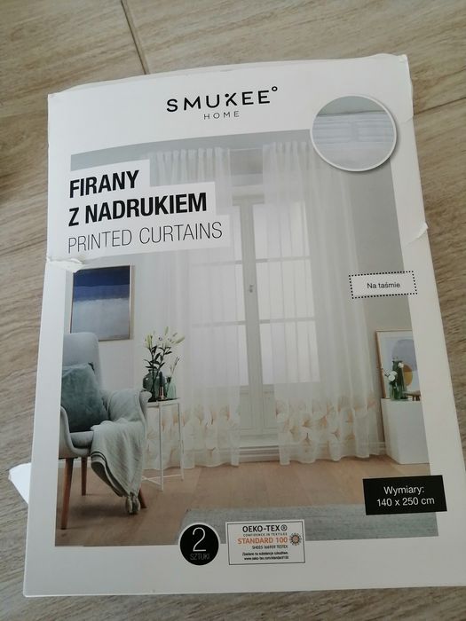 Firanka  z nadrukiem nowa