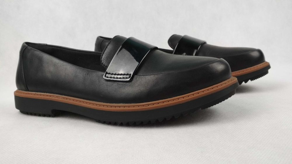 CLARKS Raisie Arlie Buty Półbuty Mokasyny Loafersy Lordsy Skórzane 38