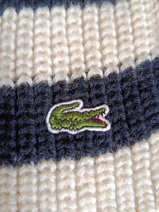 Оригінальний довгий шарф lacoste (100% вовна, 250см завдовжки, 25см у ширину)