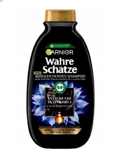 Garnier Wahre szampon aktywny węgiel, czarnuszka