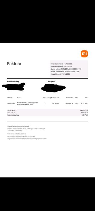 Zegarek Xiaomi watch 2