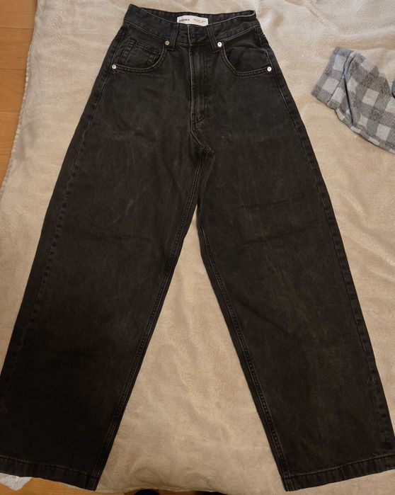 Spodnie jeansowe męskie/ chłopięce czarne 32