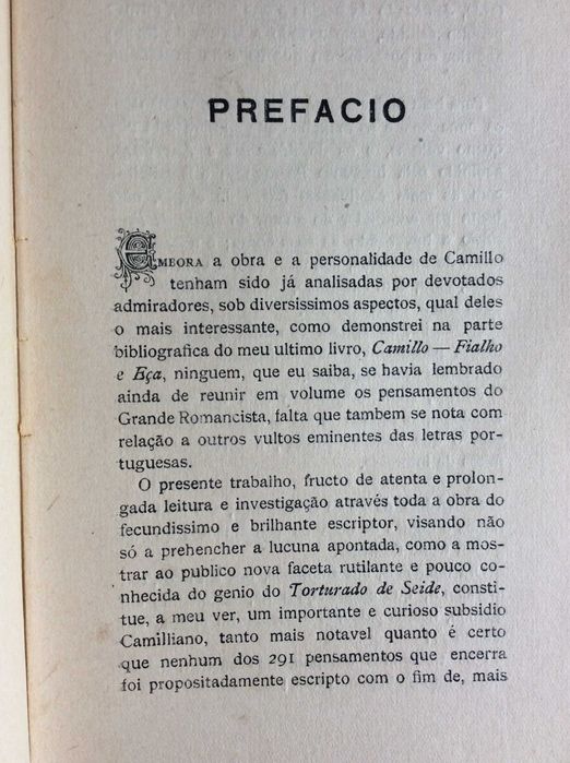 Pensamentos de Camilo. Por Nuno Catharino Cardoso. Excelente preço