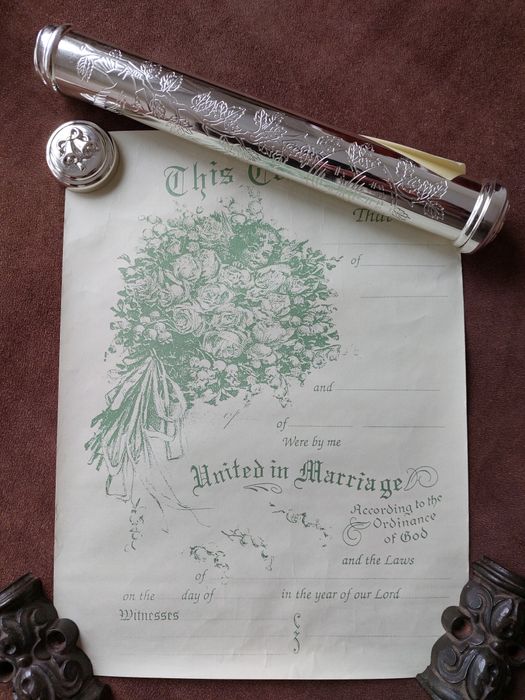 Тубус свдебный сертификат, свадебный антураж, весiльний, подарочный