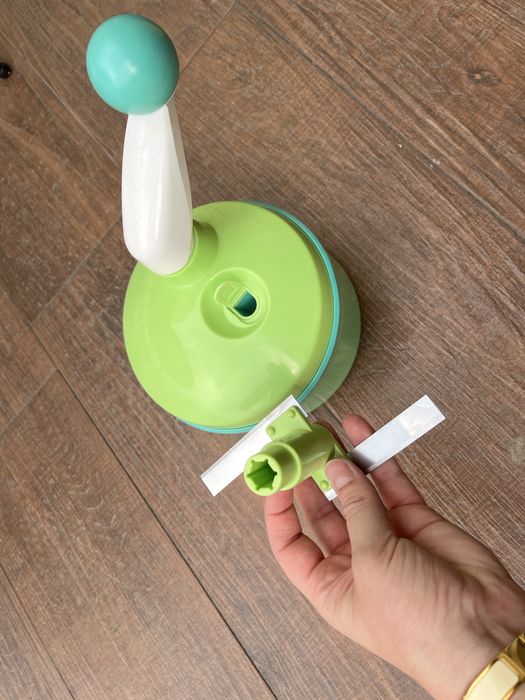 Picadora Manual Tupperware Verde e Turquesa