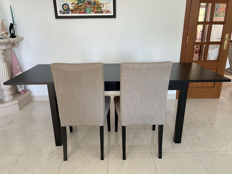 Mesa Extensível IKEA BJURSTA + 4 Cadeiras