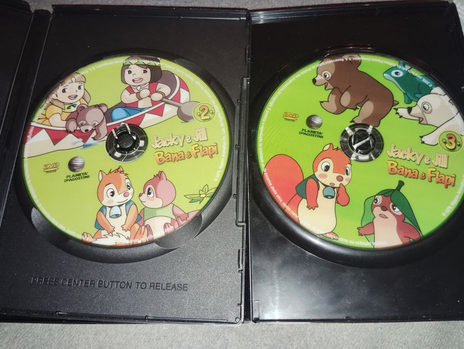 DVDs  Filmes Infantis Bana e Flapi Jacky e Jill  Como Novos